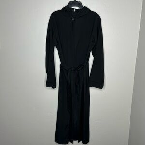 Vintage Bottega Veneta Black Long Sleeve Hooded Rain Coat Parka